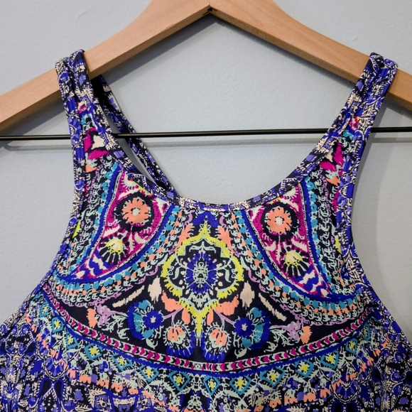 Athleta Baja Blue High Neck Swimsuit Bikini Top Underwire Cups 34D 34DD - Picture 4 of 10